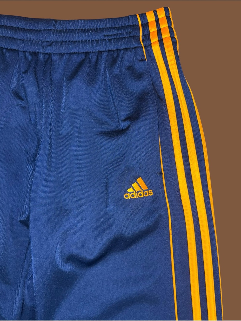 adidas Navy Sweatpants with Orange Side Stripes - Picture 13 of 16